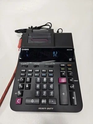 CASIO DR-120R Printing Calculator, Black 12 Digit Calculator Tested Works - Image 1 of 3