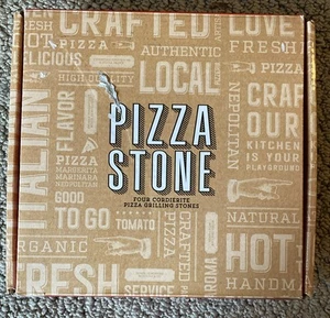 Pizza Stone Four Cordierite Pizza Grilling Stones 4 Pack 7-1/2" x 7-1/2" - New - Picture 1 of 2