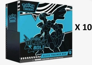 Juego de cartas coleccionables Pokémon Black Bolt Elite Trainer Box ETB - Estuche sellado (10) - Nuevo - En mano - Imagen 1 de 1