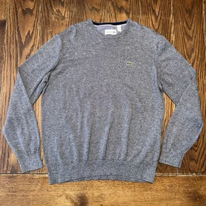 Lacoste Pullover Herren Large meliert grau Rundhals Sweatshirt Sweater Style AH7371 - Bild 1 von 8