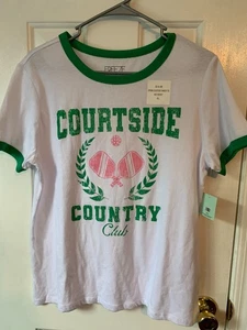 NEU Courtside Country Club Pickleball T-Shirt Damen Gr. XL - super weich - Bild 1 von 5