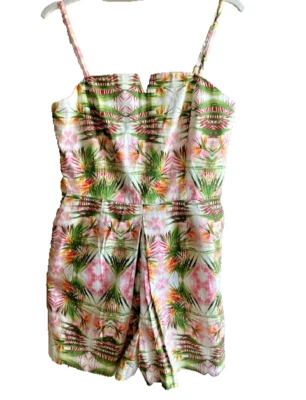 inc international concepts women's Cotton Strapless Pleated Romper US Size 8 — 第 1/4 张图片