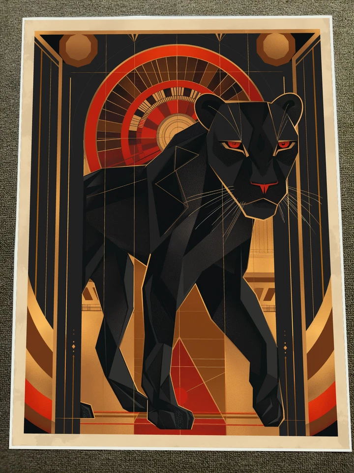 Black Panther Art Deco Poster 18x24in - image 1 of 1