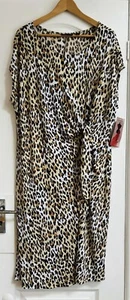 Nina Leonard Safari-Kleid Leopardenmuster_Wunder matt Jersey Größe 3XL - Bild 1 von 5