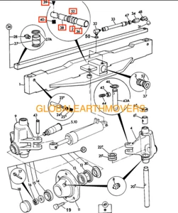 JCB RETROEXCAVADORA - KIT REPARACIÓN PASADOR CENTRAL, MONTAJE EJE 2X2 (INC. 811/10059 808/00248) - Imagen 1 de 1