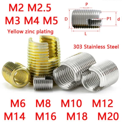 Gewindeeinsatz selbstschneidend Edelstahl M4 M5 M6 M8 M10 M12 M14 M16 M18 VA A1 - Bild 1 von 4