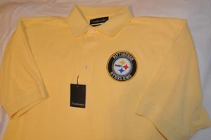 ¡Camisa polo de golf Pittsburgh Steelers! Hombre GRANDE Nuevo con etiquetas Dunbrooke Comfort - Imagen 1 de 4