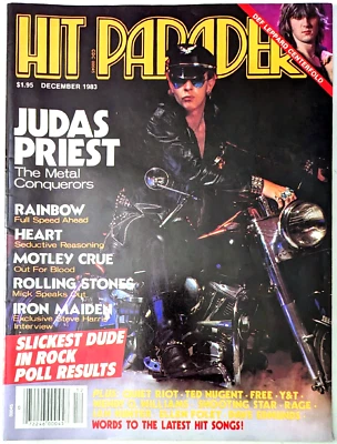 Hit Parader Magazine December 1983 Priest, Rainbow, Heart, Motley Crue, Maiden - Image 1 of 4