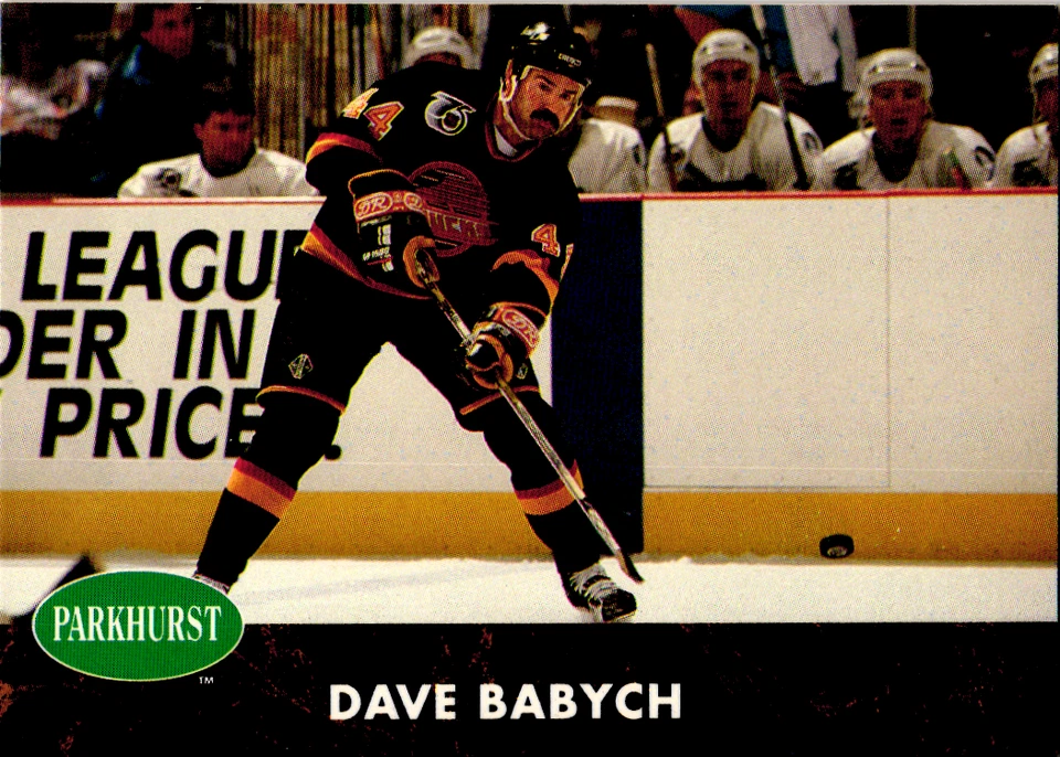 1991-92 pro set (CANUCKS) Parkhurst  #187 Dave Babych - Image 1 of 2