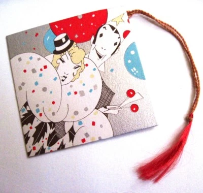 Divertido recuento de puentes Art Deco vintage con hombre y mujer en fiesta de Nochevieja * Foto 1 de 4