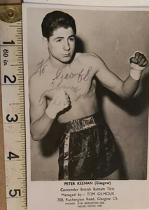  PETER KEENAN HAND SIGNED  PHOTO CARD & COA  - Picture 1 of 2