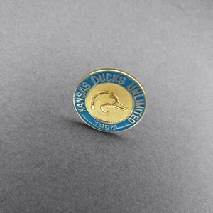 1994 KS Kansas DU Ducks Unlimited Screwback Lapel Hat Jacket Pin - Picture 1 of 2