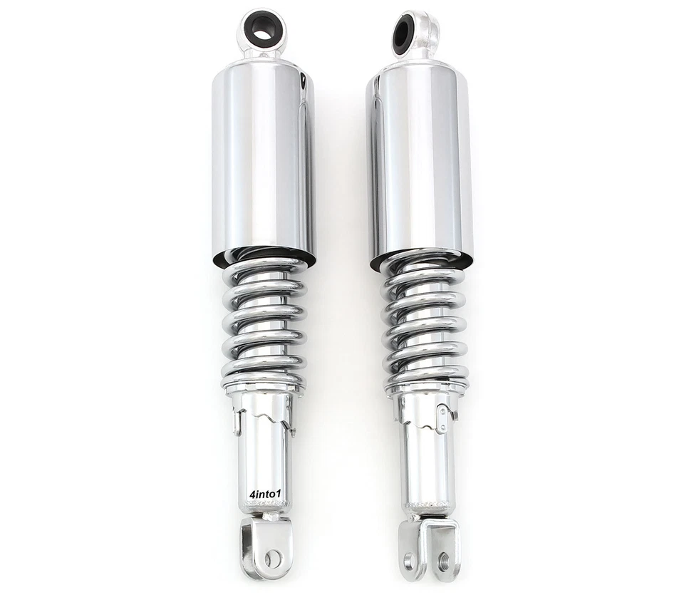 Chrome Motorcycle Rear Shocks 12 5/8" Honda CB350 CB360 CB450 CB500 CB550 CB750 - Image 1 of 1