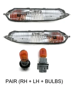 PAIR OF FRONT TURN SIGNAL LAMPS FITS FOR HONDA 2016-2018 PILOT W/ BULBS RH LH - Picture 1 of 3