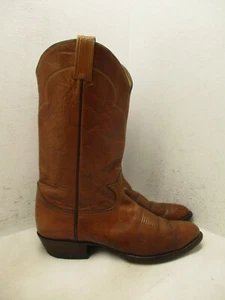 Vintage Tony Lama Brown Leather Cowboy Boots Mens Size 11.5 B Style 5084 - Picture 1 of 14