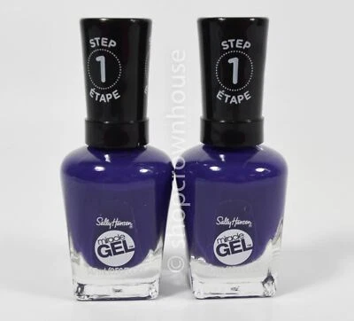 2 esmaltes de uñas Sally Hansen Miracle Step 1 #605 DESERT REIN - púrpura Foto 1 de 3
