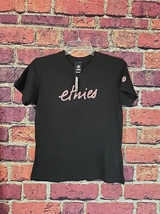 Etnies Skateboard Shirt Black/pink Sz Large Y2K 90s Skater C14 - Picture 1 of 10