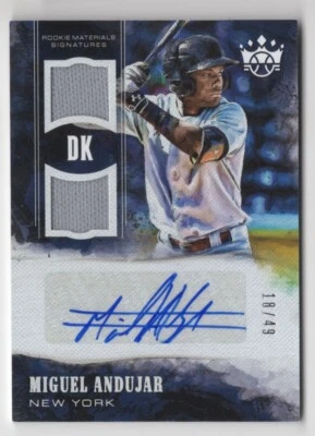 2018 Panini Diamond Kings - Miguel Andujar Rookie Material Sigs. Holo Silver /49 - Image 1 of 2