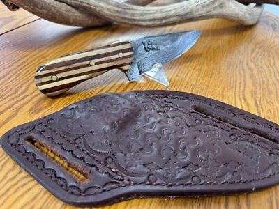 Personally Hand forged Damascus Hunting Knife Custom HandMade EDC - Image 1 of 4