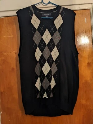 Tommy Hilfiger Suéter Negro Sin Mangas Hombre Talla Grande Foto 1 de 4
