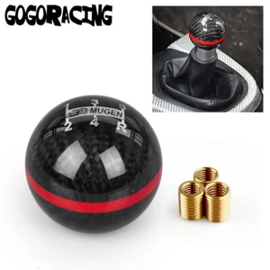 JDM Mugen Carbon Fiber Shift Knob 5 Speed For HONDA CRZ Type R Civic FA5 FG2 SI - Picture 1 of 7