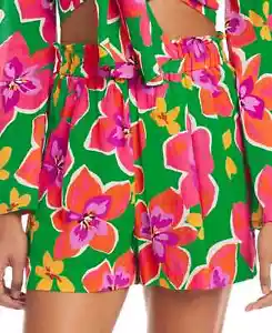 Sanctuary Women's Cotton Cotton Paperbag Waist Cover-Up Shorts Multi Size XL - Picture 1 of 4