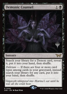 1x - Demonic Counsel - Promo Pack #92p - Duskmourn: House of Horror - NM MTG - Picture 1 of 1