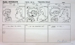 Guión gráfico de producción firmado por RUGRATS NORMAN QUEBEDEAU temporada 6 copia página #nuevo en primera categoría - Imagen 1 de 2