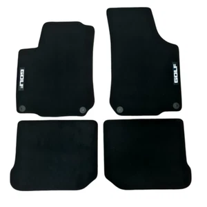 Car Floor Mats For VW Golf MK4 Velour Waterproof Black Carpet Rugs Auto Liners - Picture 1 of 11