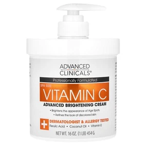 X15 Advanced Clinicals, Vitamin C, Advanced Brightening Cream, 16 oz (454 g) 🔥 - Picture 1 of 14
