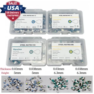 Bandas matriciales de carrete dental matrices de acero M6 metal doble cara forma anatómica - Imagen 1 de 16
