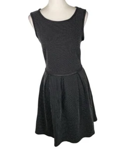 Max Studio Fit & Flare Dress Womens Medium Black Striped Sleeveless Round Neck - Picture 1 of 16
