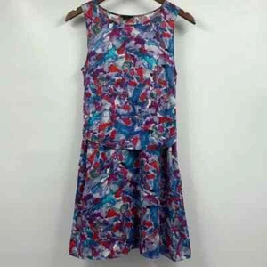 Vestido sin mangas estampado de seda Theory Harida con motivo desconcertante 4 - Imagen 1 de 10