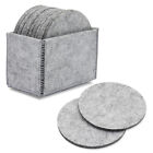 Set of 10 Felt Coasterwith Holder, Table Coasters  & Protect Furniture Gray