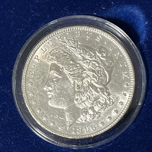 1896 Morgan Silber Dollar 1 Dollar ungradiert - Bild 1 von 3