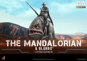 Hot Toys Star Wars Mandalorian and Blurrg Sixth Scale Figure Set TMS046 - Imagen 1 de 12
