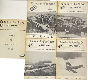 CROSS & COCKADE QUARTERLY JOURNAL 1960 complete 1st year w/index World War 1 - Picture 1 of 23
