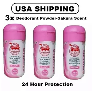 3X Taoyeablok Natural Deodorant Powder-Sakura Scent-24 Hour Protection-USA Ship - Picture 1 of 7