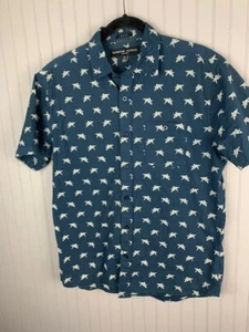 Random Access Size M Slim Fit Mens Shirt Button Down Short Sleeve Blue  - Picture 1 of 3