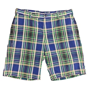 IZOD Mens Golf Plaid Shorts Performance Pickleball Corpcore Preppy Size 36 - Picture 1 of 7