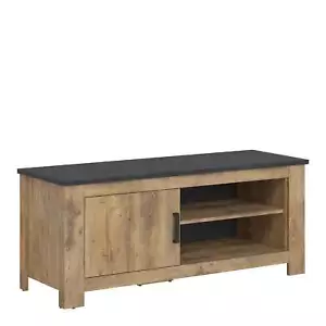 Rapallo 1 Door 138 cm TV Cabinet in Chestnut and Matera Grey - Picture 1 of 7