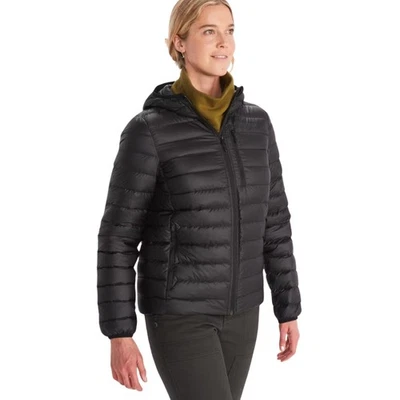 Marmot Highlander Hoody Women's Winter Jacket, Black, Large - Image 1 of 3