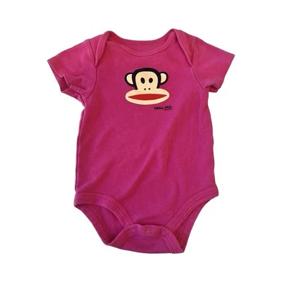 Top manga corta pequeño Paul by Paul Frank bebé niña una pieza rosa 3/6 meses Foto 1 de 3