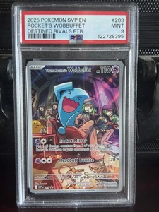 Pokémon TCG Destined Rivals Team Rockets Wobbuffet Promo Card 203 PSA 9 - Picture 1 of 1