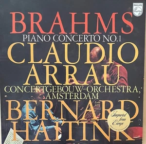 NEAR MINT "Brahms: Piano Concerto No. 1" LP Claudio Arrau 1970 Philips Stereo - Picture 1 of 2