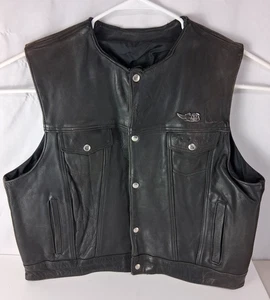 Vintage Lederweste 48" Brustumfang LESEN - Bild 1 von 21