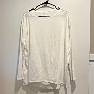 Neuf avec étiquette ! T-shirt manches longues Lululemon dos en action taille 10 - Blanc - Photo 1/4