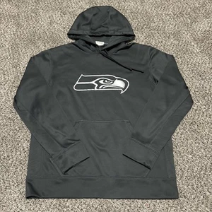 Felpa con cappuccio Nike Therma-Fit Seattle Seahawks NFL grigia taglia media M - Foto 1 di 5