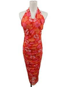 DESIGUAL Vestido de cuello Halter Mujeres Talla EU 40 rojo-rosa-naranja claro - Imagen 1 de 5