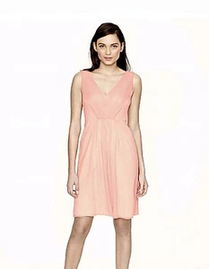NEW J. Crew Louisa Dress Size 16 (XL) Pleated Pink Silk Chiffon Wedding NWT - Picture 1 of 14